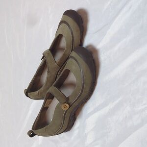 Merrell Plaza Emme Taupe Leather Mary Jane Comfort Shoes Size 9
